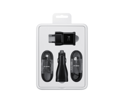 Ładowarka i akumulator Samsung Sieciowa + Samochodowa Power Pack 2A/1,67A czarny